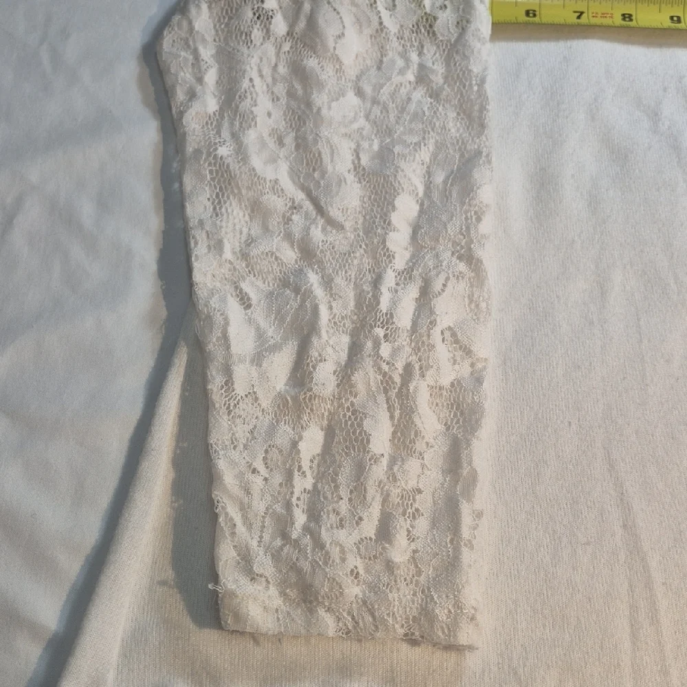 Womens Plus 3X White Lace Sleeve Women's Blouse - Picture 10 of 12